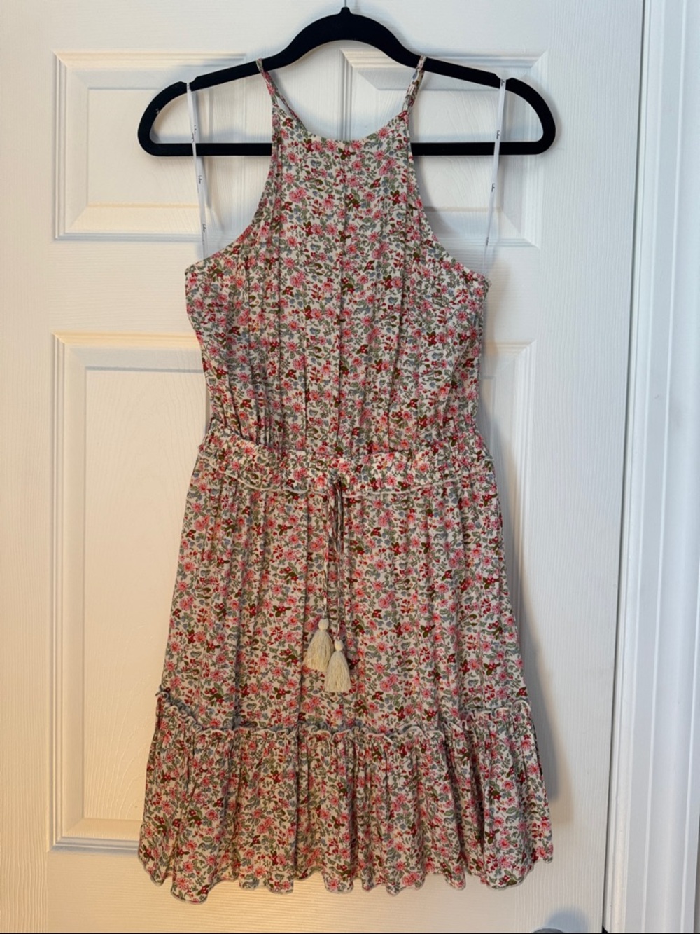Lulu's Lasting Summer Ivory Multi Floral Print Ruffled Mini Dress